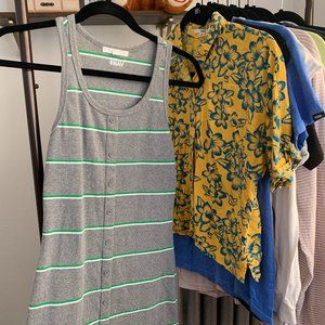 Vans Green and Grey Striped Dress